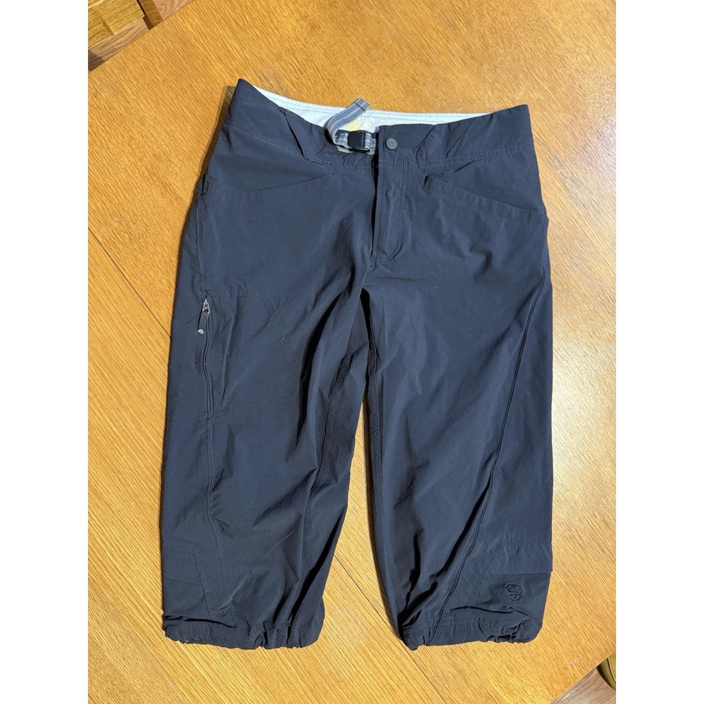 Mountain Hardwear Womens Cropped Hiking Pants Black Stretch‎ Outdoor